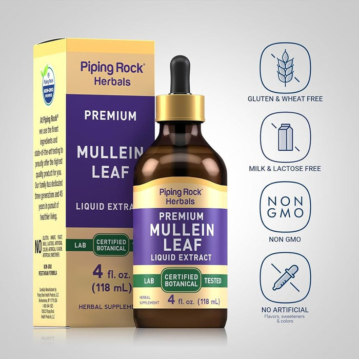 Piping Rock Mullein Leaf Liquid Extract 118ml a WickedNRG