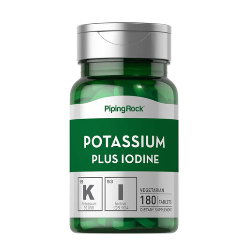 Piping Rock Potassium Plus Iodine, 180 Tablets Wicked NRG