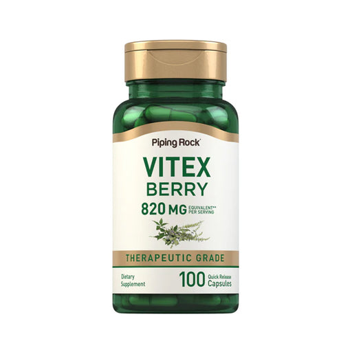 Piping Rock Vitex (Chasteberry Fruit), 820 mg 100 Capsules Wicked NRG