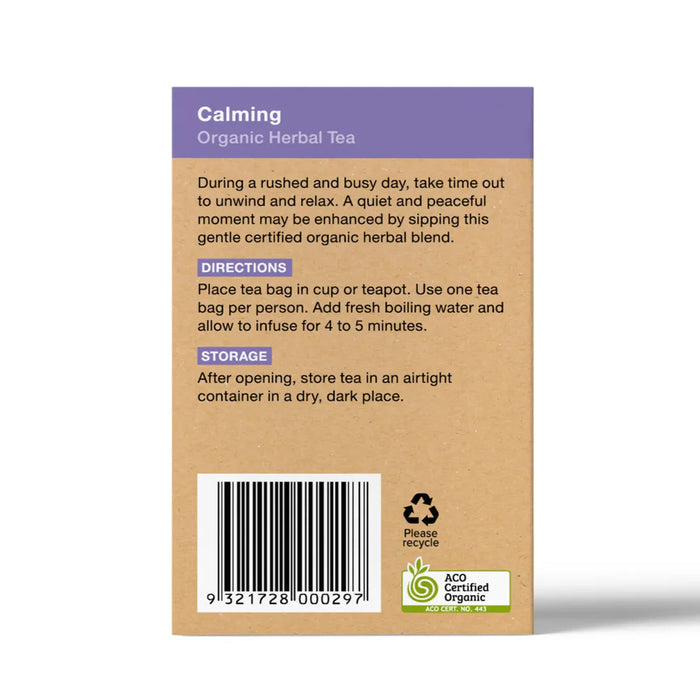 Planet Organic Calming Organic Herbal Tea Bags 25pk Directions Wicked NRG