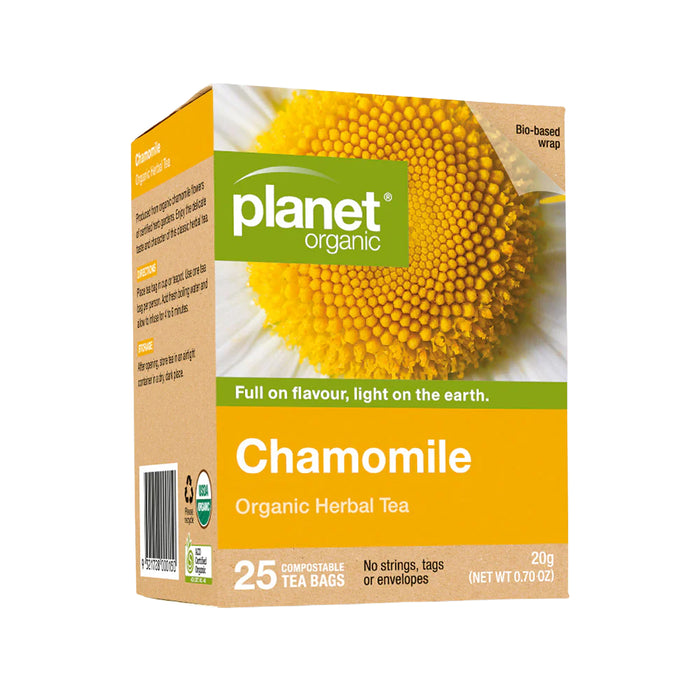 Planet Organic Chamomile Tea 25 Tea Bags - Certified Organic Wicked NRG