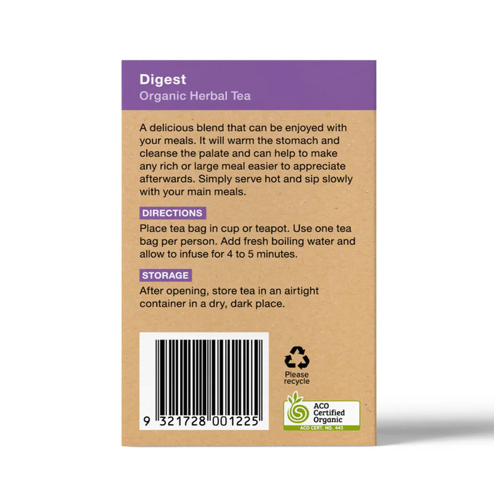 Planet Organic Digest 25 Teabags - Certified Organic a Wicked NRG