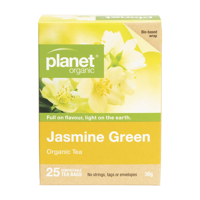 Planet Organic Jasmine Green Organic Tea 25 Tea Bags Wicked NRG