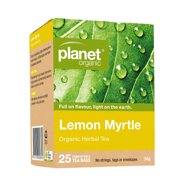 Planet Organic Lemon Myrtle 25 Teabags - Certified Organic Wicked NRG
