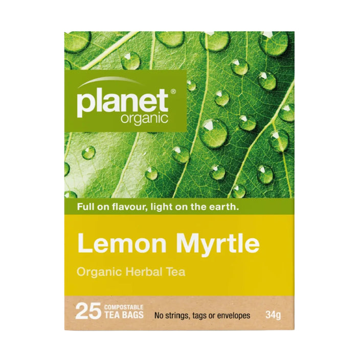 Planet Organic Lemon Myrtle 25 Teabags - Certified Organic a Wicked NRG