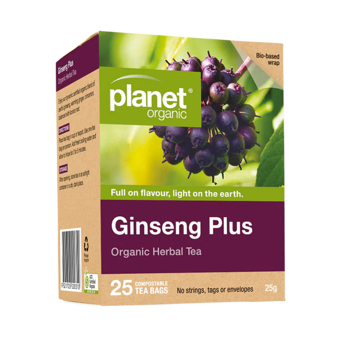 Planet Organic Organic Herbal Tea Ginseng Plus x 25 Tea Bags, Wicked NRG