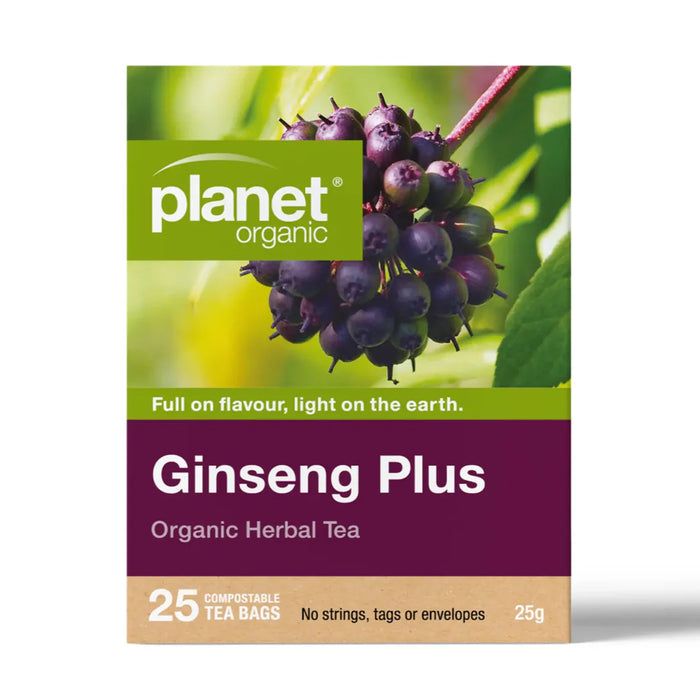 Planet Organic Organic Herbal Tea Ginseng Plus x 25 Tea Bags, Wicked NRG