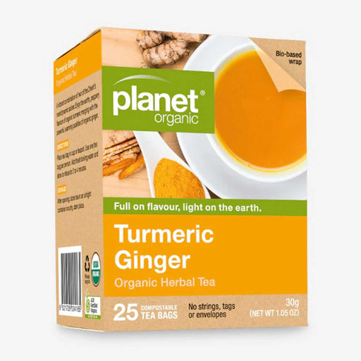 Planet Organic Turmeric Ginger Tea Herbal Drink