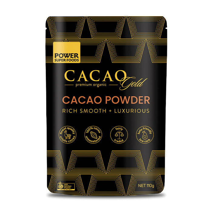 Power Super Foods Cacao Gold Organic Cacao Powder 110g Wicked NRG 