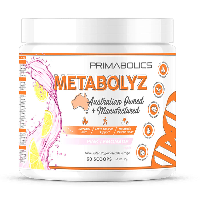 Primabolics Metabolyz, Pink Lemonade, 60 Scoops, 156 Grams Wicked NRG