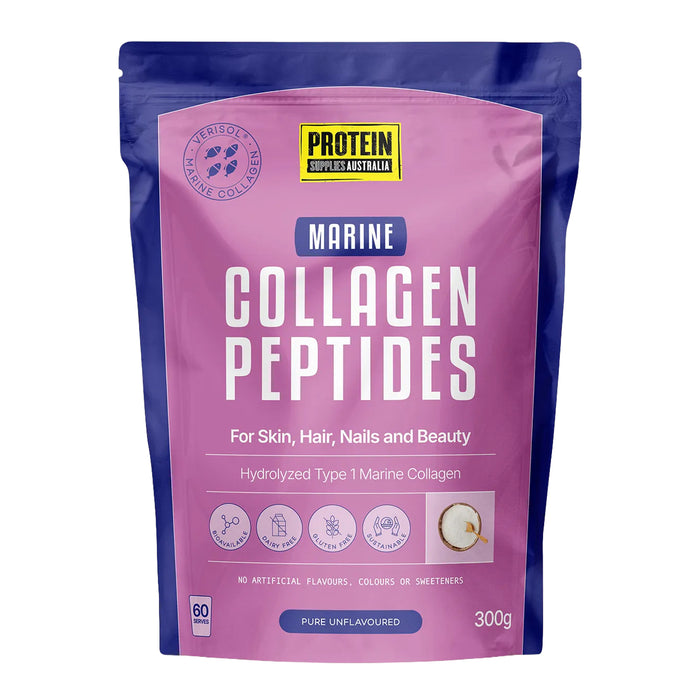 Protein Supplies Australia Marine Collagen Peptides Unflavoured 300g Wicked NRG