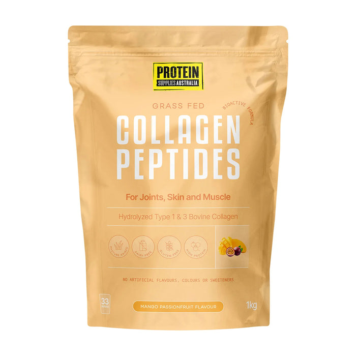 Protein Supplies Australia Collagen Peptides 1 KG Mango Passionfruit Wicked NRG