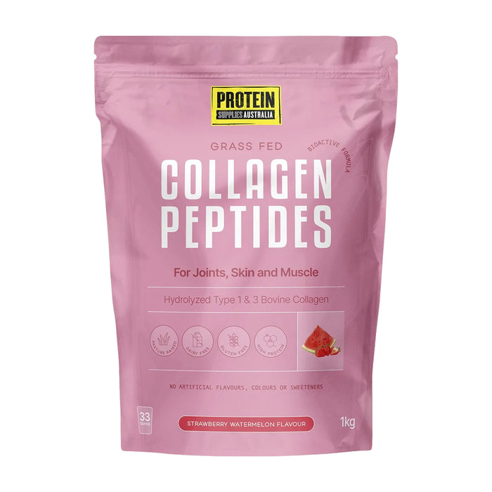 Protein Supplies Australia Collagen Peptides 1 KG Strawberry Watermelon Wicked NRG