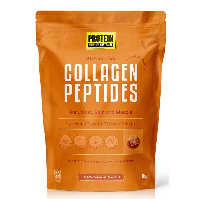 Protein Supplies Australia Collagen Peptides Salted Caramel 1kg Wicked NRG
