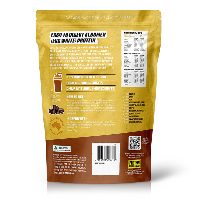Protein Supplies Australia, Paleo Pro, egg protein, Chocolate, Ingredients, Wicked NRG