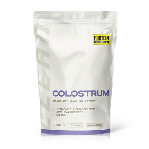 Protein Supplies Australia Pure Grass Fed Colostrum powder 200g, 100 Servings, Wicked NRG