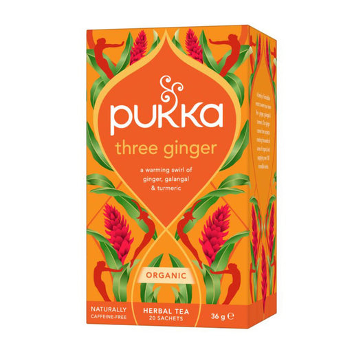 Pukka Organic Three Ginger Tea Bags 20 Sachets Wicked NRG