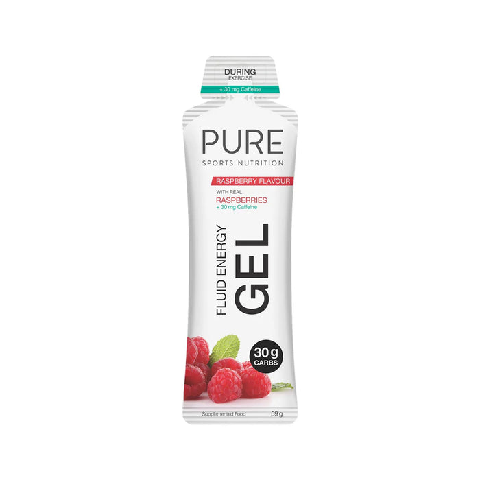 Pure Sports Nutrition PURE Fluid Energy Gel - Raspberry + Caffeine 59g Wicked NRG