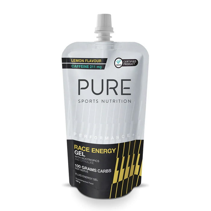 Pure Sports Nutrition PURE Performance + Race Energy Gel - Lemon, 185g, Caffeine Wicked NRG.jpg