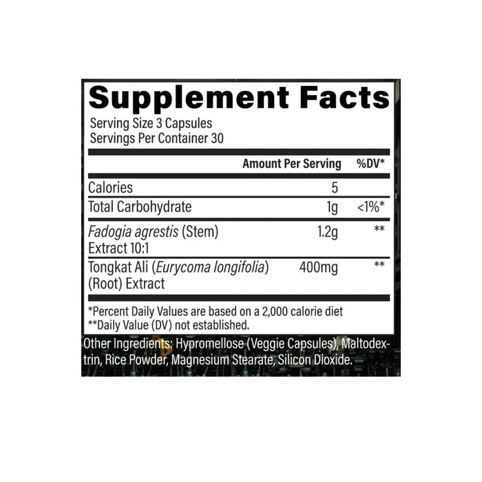 RAW Nutrition - Signal Capsules Nutritional Panel Wicked NRG
