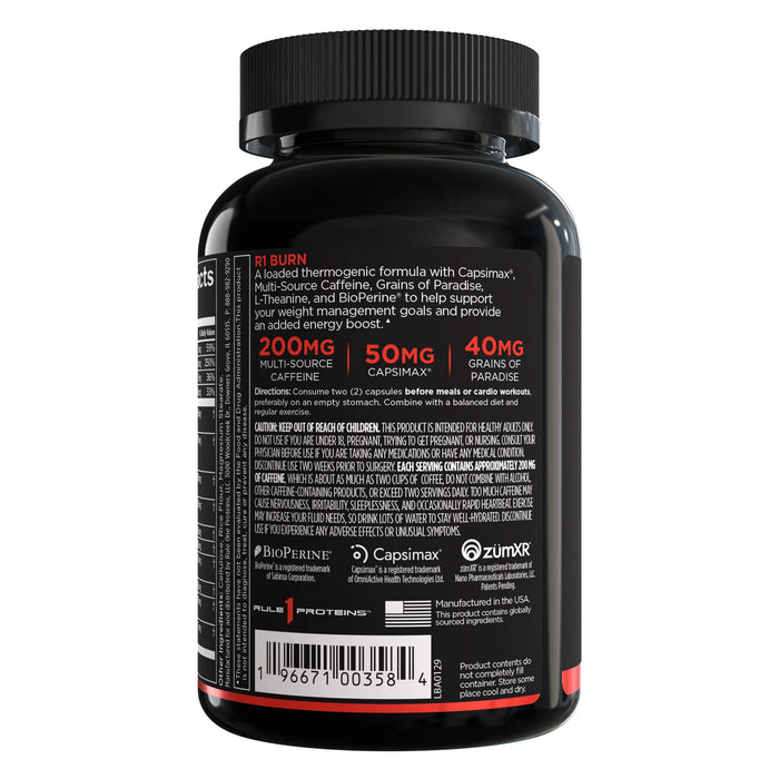 RULE 1 Burn Capsules Ingredients Wicked NRG