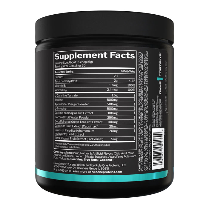RULE 1 Lean Mandarin Mango 30 Serves 180g Ingredients Wicked NRG