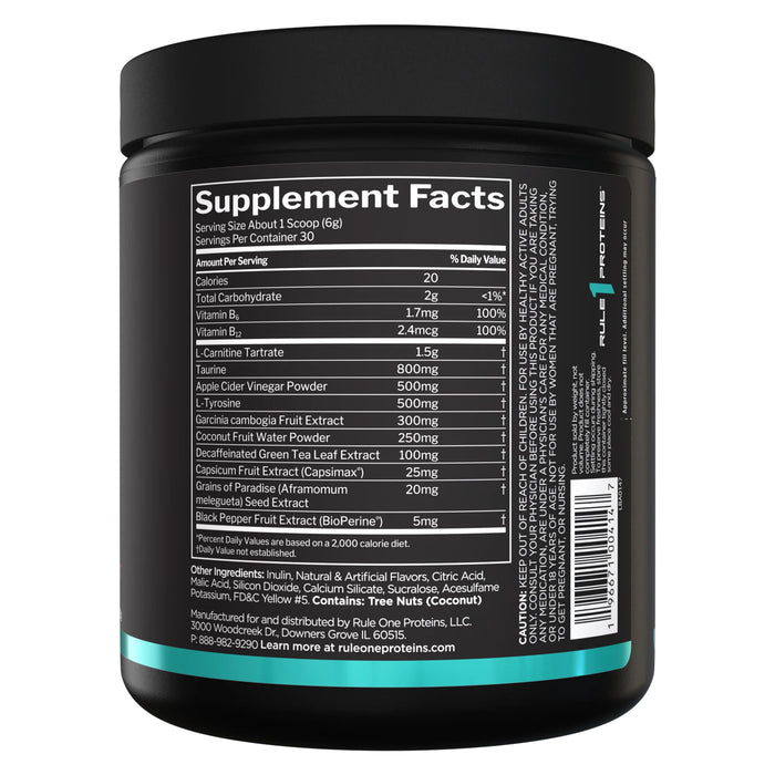 RULE 1 Lean Pineapple Passionfruit 30 Serves 180g Ingredients Wicked NRG