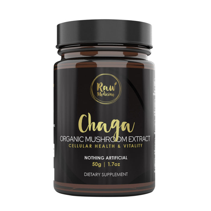 Raw Medicine Organic Mushroom Extract Chaga 50g Wicked NRG