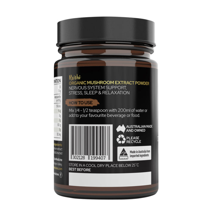 Raw Medicine Organic Mushroom Extract Reishi 50g a Wicked NRG