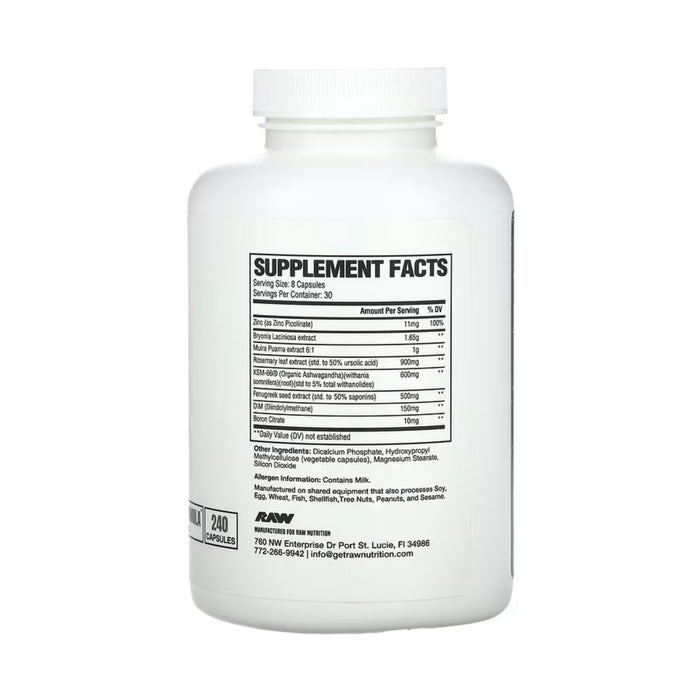 Raw Nutrition, Essentials Test, 240 Capsules, Ingredients Wicked NRG