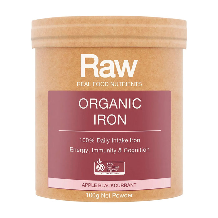 Raw Organic Iron Apple Blackcurrant 100g Wicked NRG