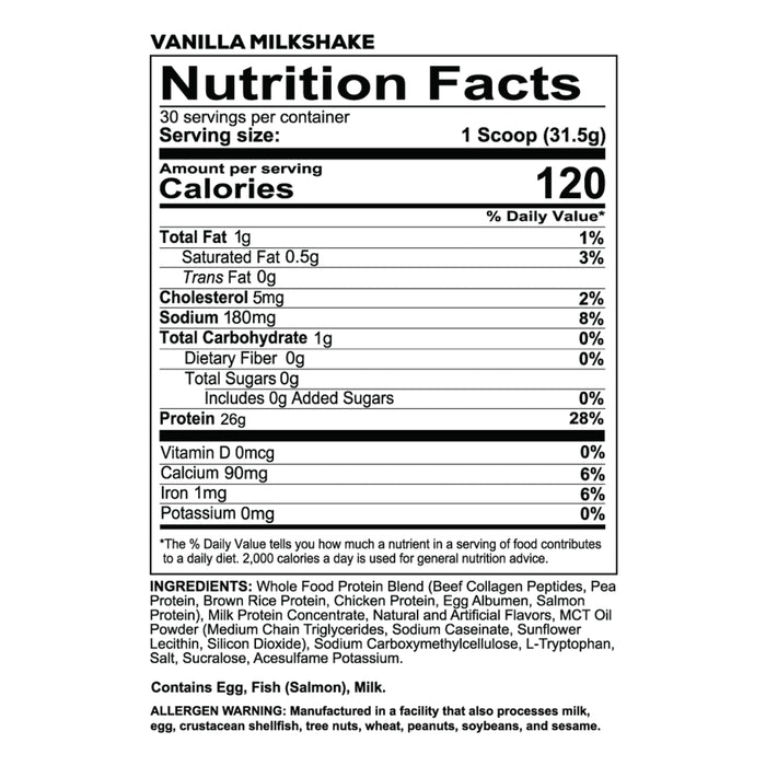 Redcon 1, MRE LITE Meal Replacement, Vanilla Milkshake, Nutritional Panel Wicked NRG