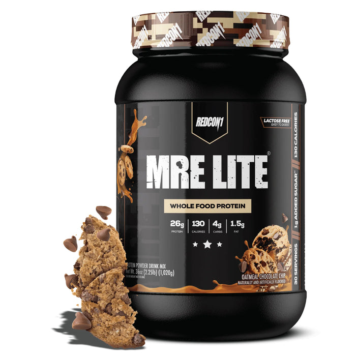 Redcon 1, MRE LITE WHOLE FOOD PROTEIN Oatmeal Choc Chip 30 serves 1 kg Wicked NRG