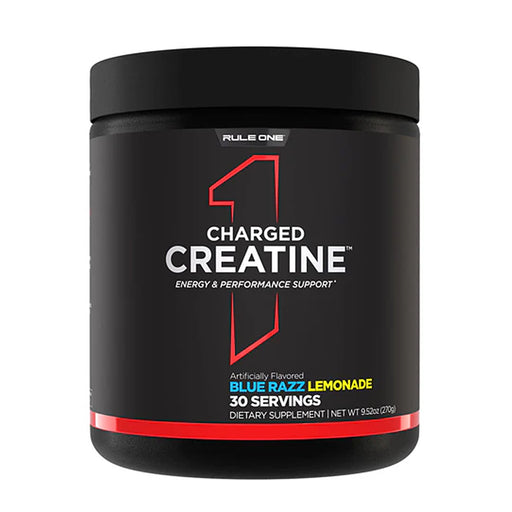 Rule 1 Charged Creatine Blue Razz Lemonade 30 Serves 240g Wicked NRG.jpg