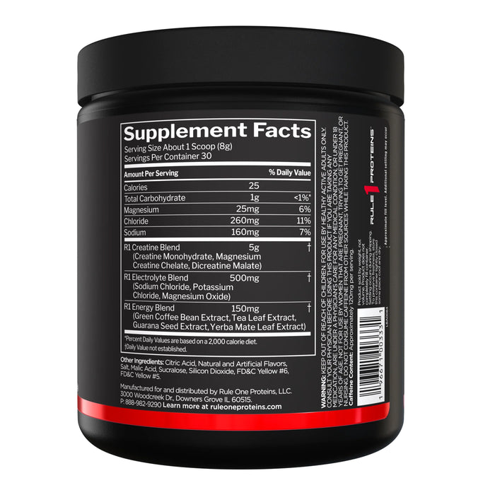 Rule 1 Charged Creatine Mandarin Mango 30 Serves 240g  Ingredients Wicked NRG