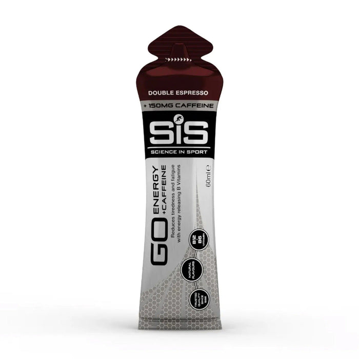 SIS GO Energy Plus Caffeine Gel 60m Double Espresso Single Wicked NRG
