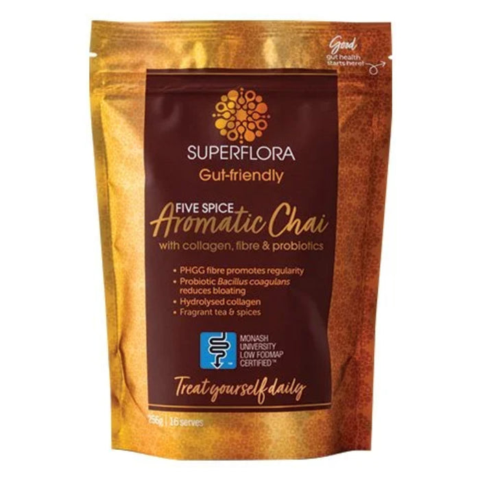 SUPERFLORA Gut-friendly 5-Spice Aromatic Chai 256G Wicked NRG