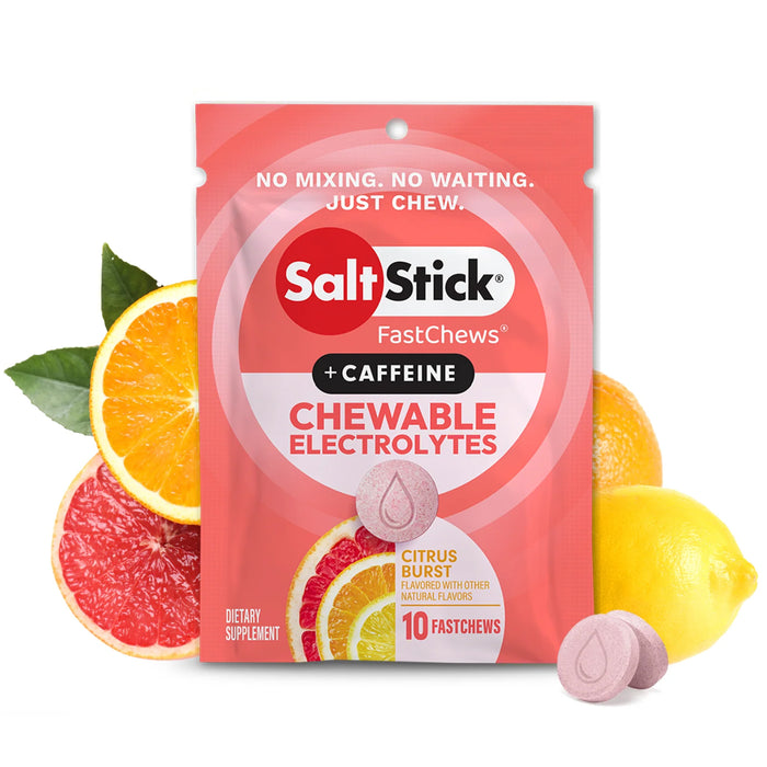 SaltStick FastChews Citrus Burst Caffeine 10 FASTCHEWS Wicked NRG