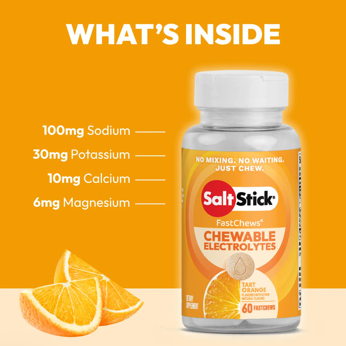 SaltStick FastChews Orange 60 FASTCHEWS Ingredients Wicked NRG