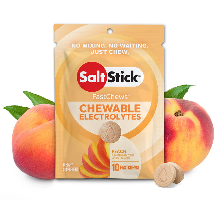 SaltStick FastChews Peach 10 FASTCHEWS Wicked NRG