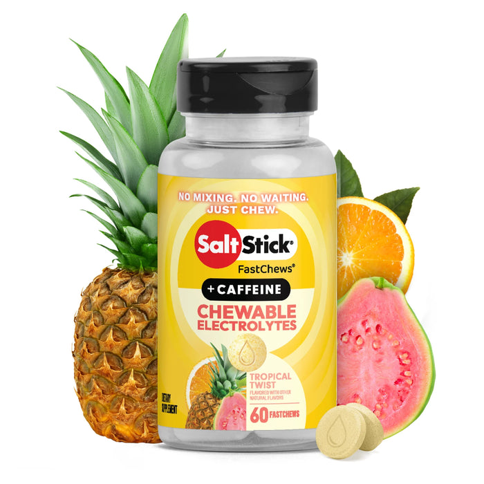 SaltStick FastChews Tropical Twist Caffeine 60 FASTCHEWS Wicked NRG