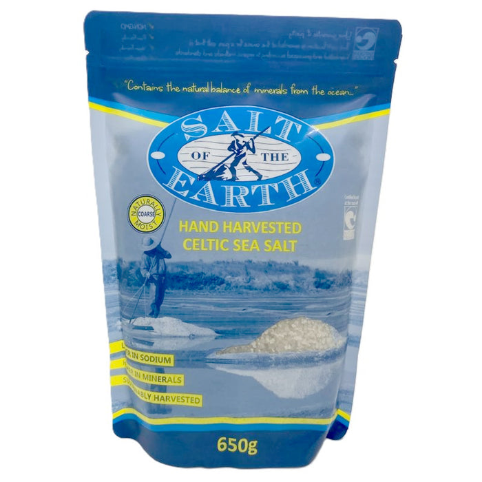 Salt of the Earth Celtic Sea Salt Hand Harvested Coarse 650g Wicked NRG
