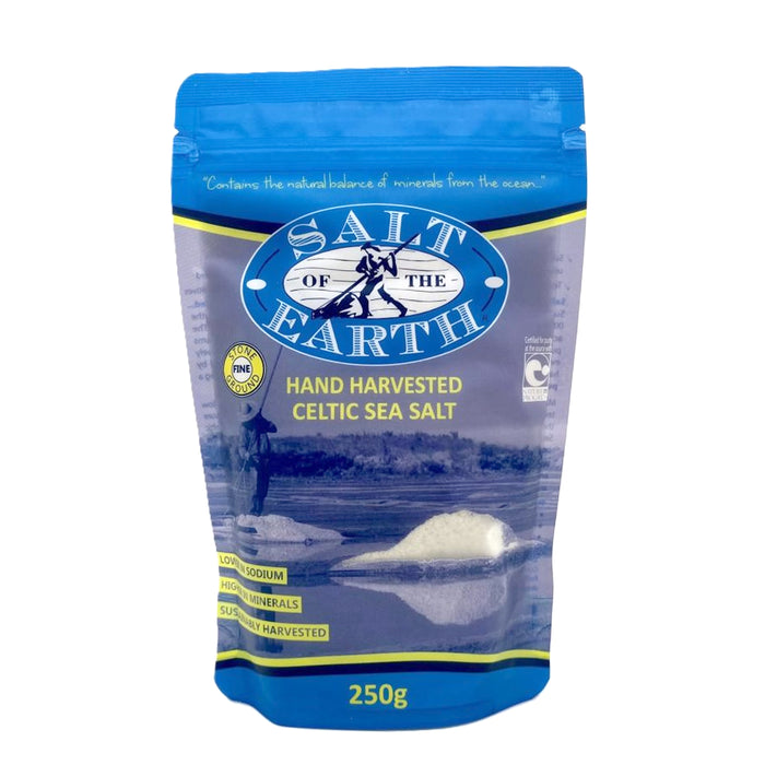 Salt of the Earth Celtic Sea Salt Hand Harvested Fine 250g Wicked NRG