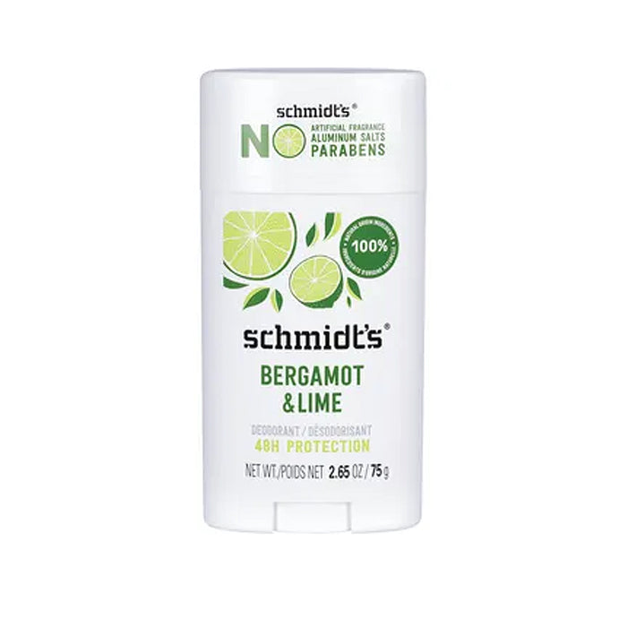 Schmidt's Deodorant Stick Bergamot + Lime 75g Wicked NRG