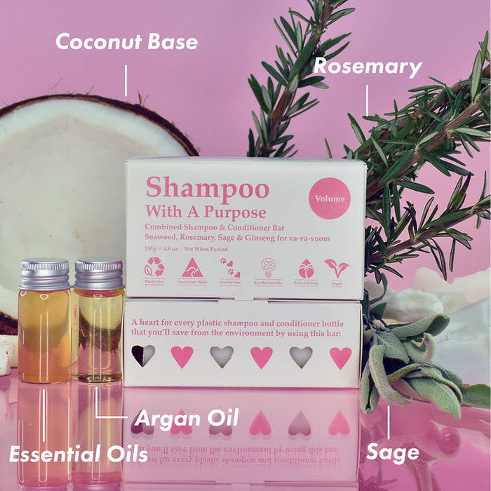 Shampoo With A Purpose Volume Shampoo-Conditioner Bar, 130g, Oils, Wicked NRG