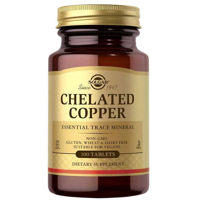 Solgar Chelated Copper 100 Tablets Wicked NRG