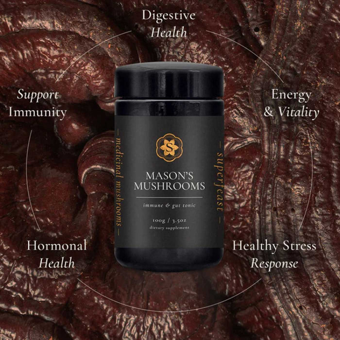 Superfeast Mason's Mushrooms Benefits lists
