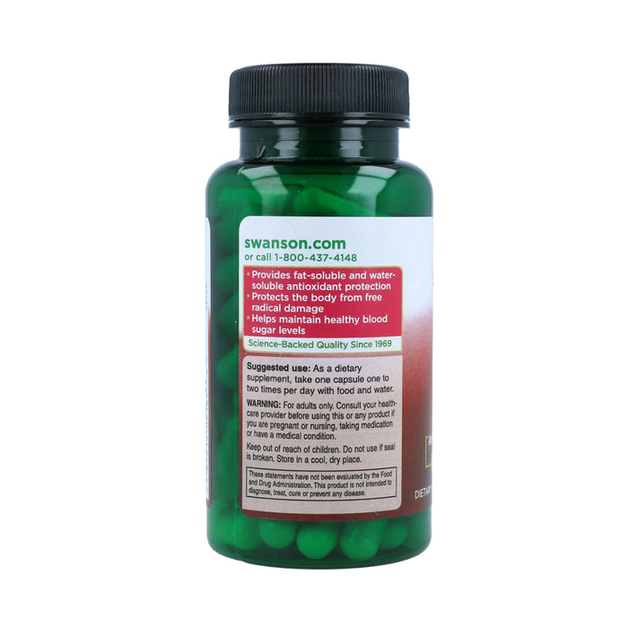 Swanson Vitamins Alpha Lipoic Acid, 600mg 60 Capsules Directions Wicked NRG