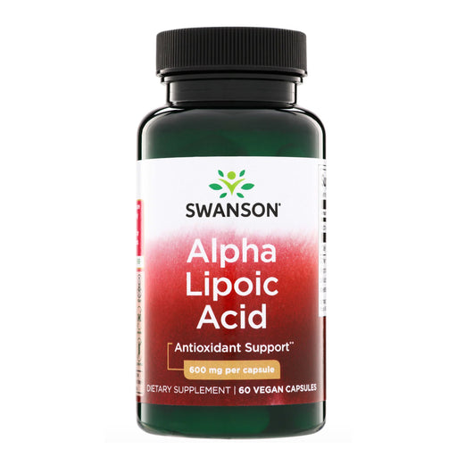 Swanson Vitamins Alpha Lipoic Acid, 600mg 60 Capsules Wicked NRG