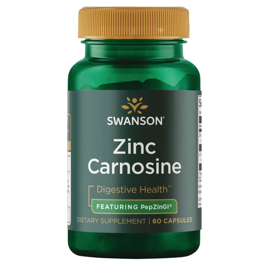 Swanson Vitamins Zinc Carnosine - Featuring PepZinGI 60 Panel Wicked NRG